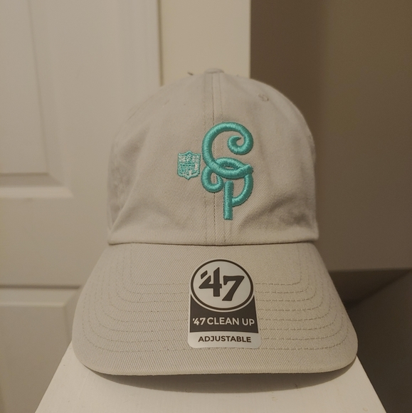 Carolina Panthers Women's Light Gray & Teal '47 Brand Clean Up Adjustable Hat